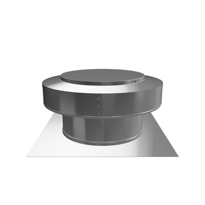 Model RBV-10-C4 | Round Back Roof Vent | 10" Diameter | 4" Tall Collar | Flat Flange | 78 Sq. In. NFA