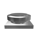 3D view 12 inch diameter roof vent 2 inch tall collar with curb mount base