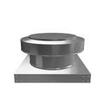 3D view 12 inch diameter roof vent 4 inch tall collar with curb mount base