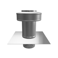 Model RBV-3-C4-TP | Round Back Vent |  3" Diameter | 4" Tall Collar  | Tail Pipe