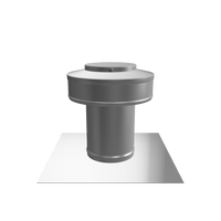 Static Vent - Round Back Roof Vent | 3" Diameter | 4" Tall Collar | Flat Flange | 7 Sq. In. NFA