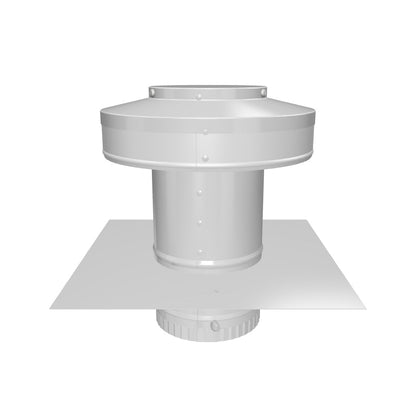 Model RBV-4-C4-TP | Round Back Vent |  4" Diameter | 4" Tall Collar  | Tail Pipe