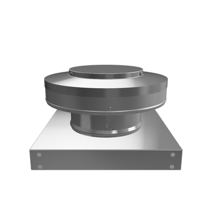 Model RBV-5-C2-CMF | Round Back Static Vent |  5" Diameter | 2" Tall Collar  |  19 Sq. In. NFA