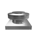 3D view 3 inch diameter roof vent 2 inch tall collar with curb mount base