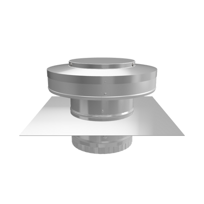 Model RBV-5-C2-TP | Round Back Vent |  5" Diameter | 2" Tall Collar  | Tail Pipe