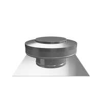 Static Vents - Round Back Roof Vent | 5" Diameter | 2" Tall Collar | Flat Flange | 19 Sq. In. NFA