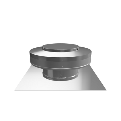 Model RBV-5-C2 | Round Back Roof Vent | 5" Diameter | 2" Tall Collar | Flat Flange | 19 Sq. In. NFA