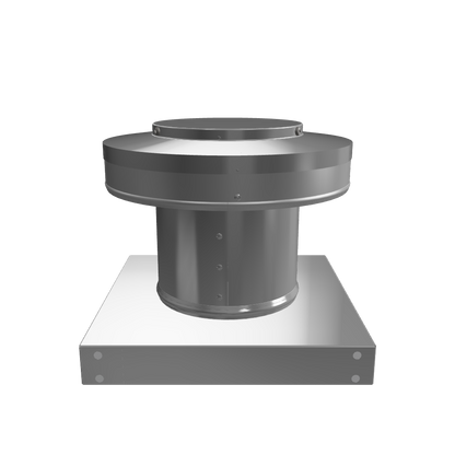 Model RBV-5-C4-CMF | Round Back Static Vent |  5" Diameter | 4" Tall Collar  |  19 Sq. In. NFA