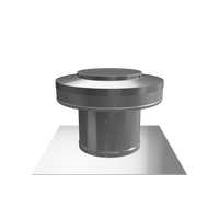 Static Vents - Round Back Roof Vent | 5" Diameter | 4" Tall Collar | Flat Flange | 19 Sq. In. NFA