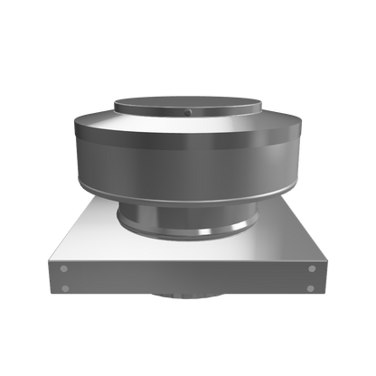 Model RBV-6-C2-CMF-TP | Round Back Vent  |  6" Diameter | " 2" Tall Collar  | Curb Mount Flange  |  Tail Pipe