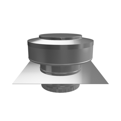 Model RBV-6-C2-TP | Round Back Vent |  6" Diameter | 2" Tall Collar  | Tail Pipe