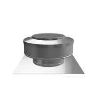 Static Vents - Round Back Roof Vent | 6" Diameter | 2" Tall Collar | Flat Flange | 28 Sq. In. NFA