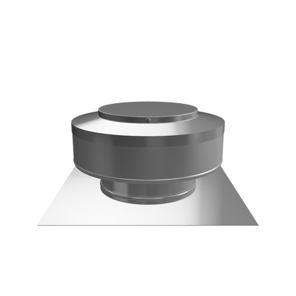 Model RBV-6-C2 | Round Back Roof Vent | 6" Diameter | 2" Tall Collar | Flat Flange | 28 Sq. In. NFA