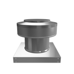 3D view 6 inch diameter Roof Vent 4 inch collar curb mount base
