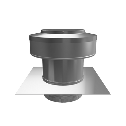 Model RBV-6-C4-TP | Round Back Vent |  6" Diameter | 4" Tall Collar  | Tail Pipe