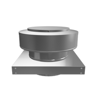 Model RBV-7-C2-CMF-TP | Round Back Vent  |  7" Diameter | " 2" Tall Collar  | Curb Mount Flange  |  Tail Pipe