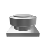 3D view 7 inch diameter roof vent 2 inch tall collar with curb mount base