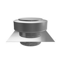 Model RBV-7-C2-TP | Round Back Vent |  7" Diameter | 2" Tall Collar  | Tail Pipe