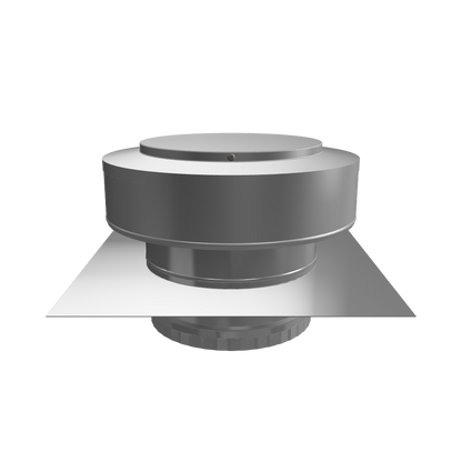 Model RBV-7-C2-TP | Round Back Vent |  7" Diameter | 2" Tall Collar  | Tail Pipe