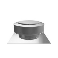 Static Vent - Round Back Roof Vent | 7" Diameter | 2" Tall Collar | Flat Flange | 38 Sq. In. NFA
