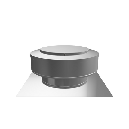 Model RBV-7-C2 | Round Back Roof Vent | 7" Diameter | 2" Tall Collar | Flat Flange | 38 Sq. In. NFA