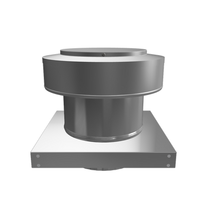 Model RBV-7-C4-CMF-TP | Round Back Vent  |  7" Diameter | " 4" Tall Collar  | Curb Mount Flange  |  Tail Pipe