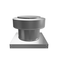 3D view 7 inch diameter roof vent 4 inch tall collar with curb mount base
