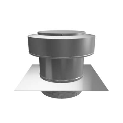 Model RBV-7-C4-TP | Round Back Vent |  7" Diameter | 4" Tall Collar  | Tail Pipe