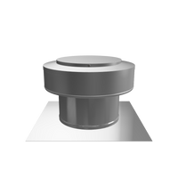 Static Vent - Round Back Roof Vent | 7" Diameter | 4" Tall Collar | Flat Flange | 38 Sq. In. NFA