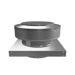 Model RBV-8-C2-CMF-TP | Round Back Vent  |  8" Diameter | " 2" Tall Collar  | Curb Mount Flange  |  Tail Pipe