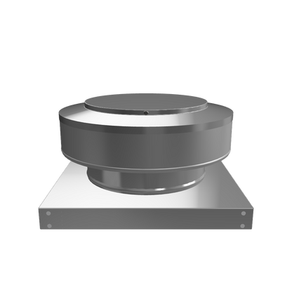 Model RBV-8-C2-CMF | Round Back Static Vent |  8" Diameter | 2" Tall Collar  |  50 Sq. In. NFA