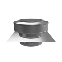 Model RBV-8-C2-TP | Round Back Vent |  8" Diameter | 2" Tall Collar  | Tail Pipe