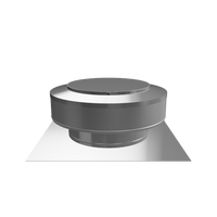 Static Vent - Round Back Roof Vent | 8" Diameter | 2" Tall Collar | Flat Flange | 50 Sq. In. NFA