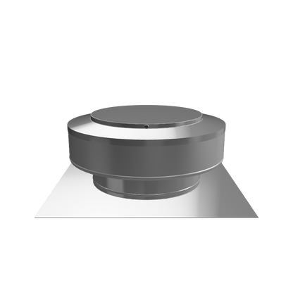 Model RBV-8-C2 | Round Back Roof Vent | 8" Diameter | 2" Tall Collar | Flat Flange | 50 Sq. In. NFA