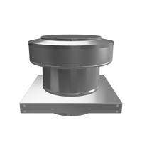 Model RBV-8-C4-CMF-TP | Round Back Vent  |  8" Diameter | " 4" Tall Collar  | Curb Mount Flange  |  Tail Pipe