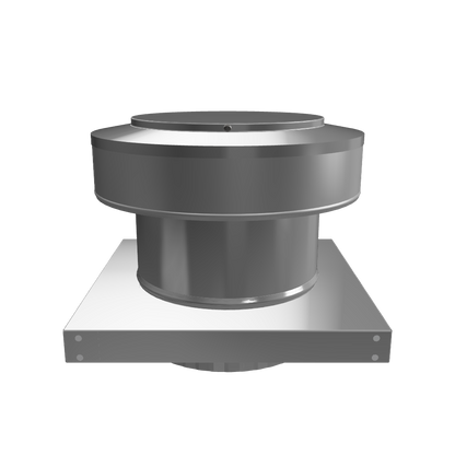 Model RBV-8-C4-CMF-TP | Round Back Vent  |  8" Diameter | " 4" Tall Collar  | Curb Mount Flange  |  Tail Pipe