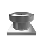 3D view 8 inch diameter roof vent 4 inch tall collar with curb mount base