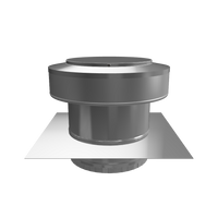 Model RBV-8-C4-TP | Round Back Vent |  8" Diameter | 4" Tall Collar  | Tail Pipe