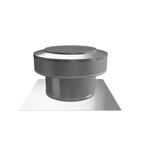 Static Vent - Round Back Roof Vent | 8" Diameter | 4" Tall Collar | Flat Flange | 50 Sq. In. NFA