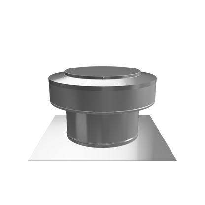 Model RBV-8-C4 | Round Back Roof Vent | 8" Diameter | 4" Tall Collar | Flat Flange | 50 Sq. In. NFA