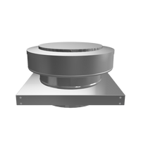 Model RBV-9-C2-CMF-TP | Round Back Vent  |  9" Diameter | " 2" Tall Collar  | Curb Mount Flange  |  Tail Pipe