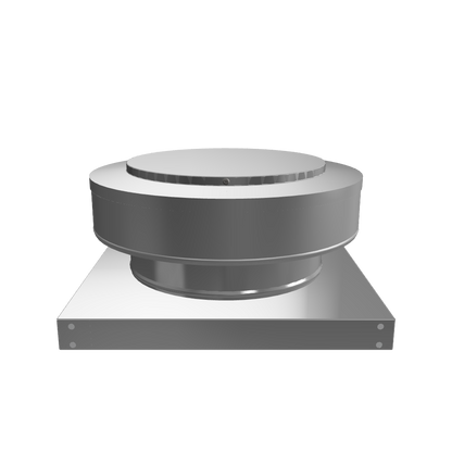 Model RBV-9-C2-CMF | Round Back Static Vent |  9" Diameter | 2" Tall Collar  |  63 Sq. In. NFA