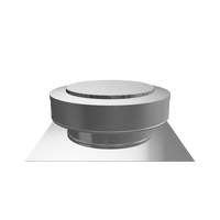 Static Vents - Round Back Roof Vent | 9" Diameter | 2" Tall Collar | Flat Flange | 63 Sq. In. NFA