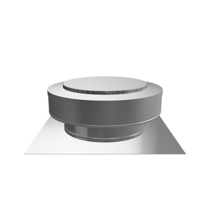 Model RBV-9-C2 | Round Back Roof Vent | 9" Diameter | 2" Tall Collar | Flat Flange | 63 Sq. In. NFA