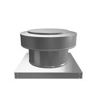 3D view 9 inch diameter roof vent 4 inch tall collar with curb mount base