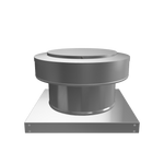 3D view 9 inch diameter roof vent 4 inch tall collar with curb mount base