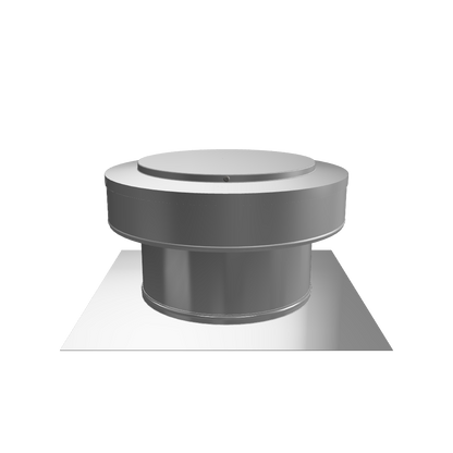 Model RBV-9-C4 | Round Back Roof Vent | 9" Diameter | 4" Tall Collar | Flat Flange | 63 Sq. In. NFA