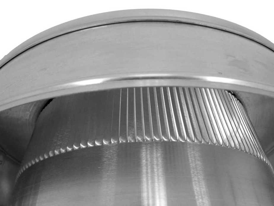 Model RBV-10-C2-CMF | Round Back Static Vent |  10" Diameter | 2" Tall Collar  |  78 Sq. In. NFA