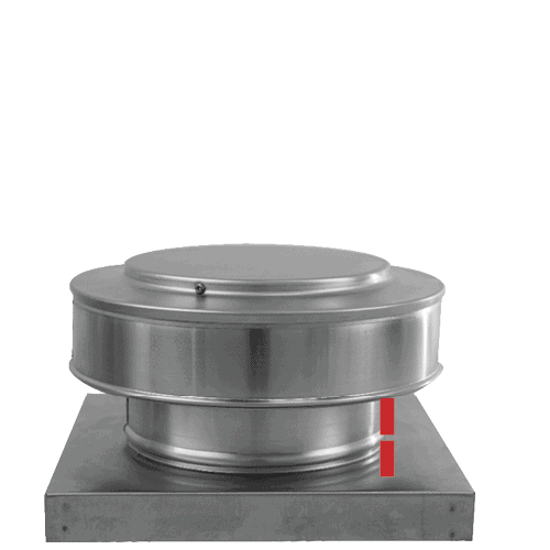 Round Back Static Vent with Curb Mount Sub Base