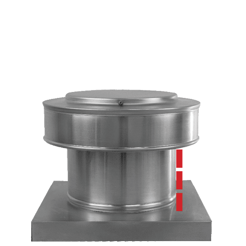 Round Back Static Vent with Curb Mount Sub Base